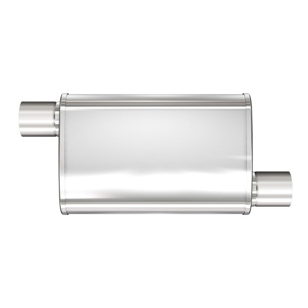 OUTLET 2.25'' INLET 10" Body Turbine Muffler Stainless Steel Straight Through OUTLET 2.25'' INLET 10" Body Turbine Muffler Stainless Steel Straight Through